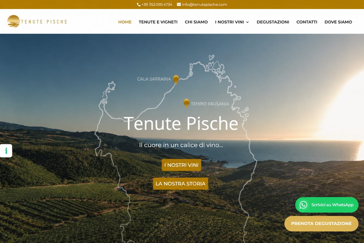 home del sito Tenute Pische